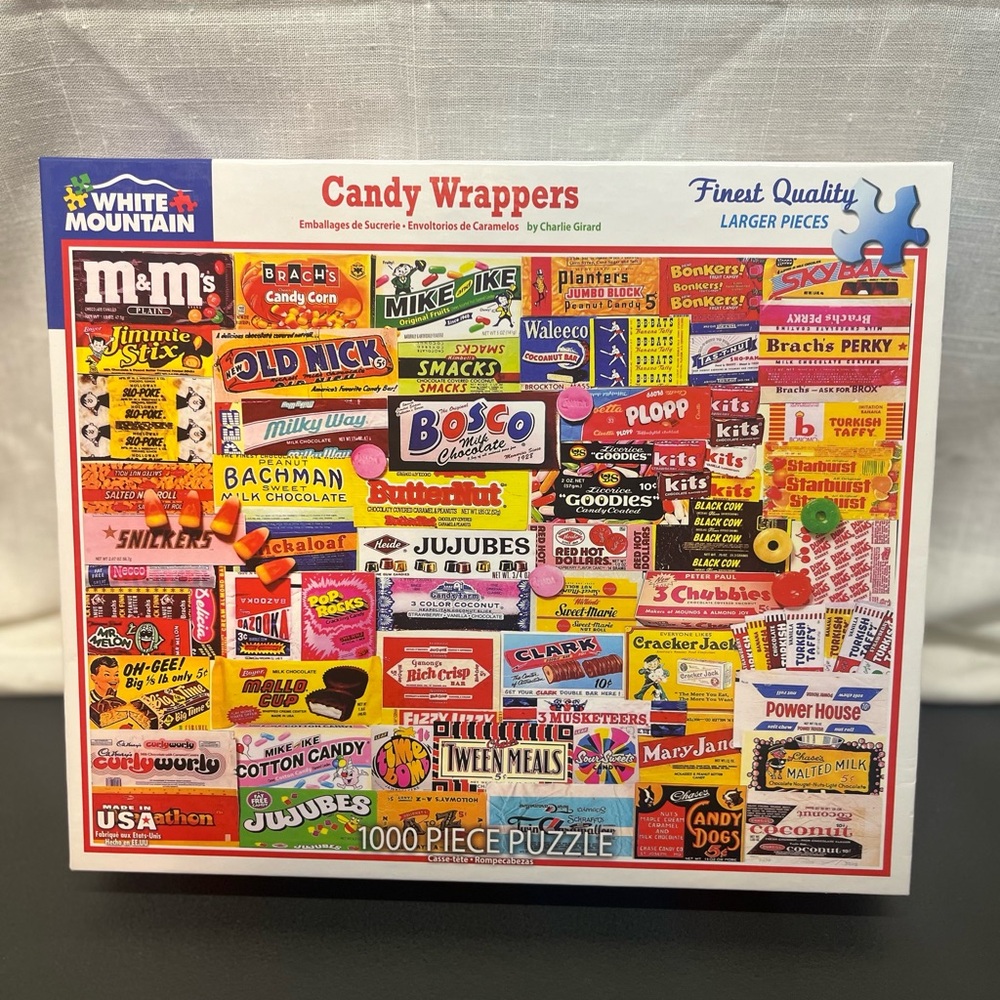 White Mountain Candy Wrappers Puzzle - Vibrant Colors